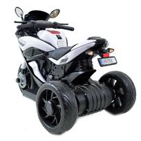 motociklo variklis - Vienvietis vaikiškas elektrinis motociklas Sport 1 BJQ-R8, baltas - 5 nuotrauka