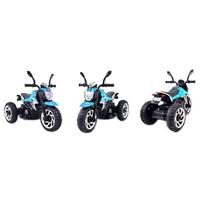 elektrinis motociklas vaikams - Vienvietis vaikiškas elektrinis motociklas Super CRF HT8188, mėlynas - 5 nuotrauka