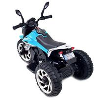 elektrinis motociklas vaikams - Vienvietis vaikiškas elektrinis motociklas Super CRF HT8188, mėlynas - 7 nuotrauka