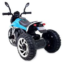 elektrinis motociklas vaikams - Vienvietis vaikiškas elektrinis motociklas Super CRF HT8188, mėlynas - 9 nuotrauka