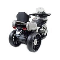 elektrinis motociklas vaikams - Vienvietis vaikiškas elektrinis motociklas ST Mega HLW1688, pilkas - 4 nuotrauka