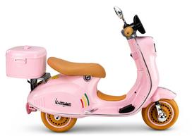 scooter paspirtukai - Lean Cars Elektrinis motoroleris Vespa XW-05 35W Rožinis - 9 nuotrauka