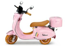 scooter paspirtukai - Lean Cars Elektrinis motoroleris Vespa XW-05 35W Rožinis - 10 nuotrauka