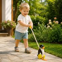 zaislai pingvinas - Viga Push Toy Penguin 50962 - 7 nuotrauka