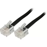 telefono laidai - Goobay Modular telephone cable 50318 11/RJ14 male (6P4C), RJ11/RJ14 male (6P4C), 6 m, Juodas - 2 nuotrauka