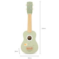 vaikiskos gitaros - Viga Medinė ukulelė vaikams Žalia (Green) su natomis - 2 nuotrauka