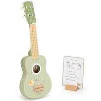 vaikiskos gitaros - Viga Medinė ukulelė vaikams Žalia (Green) su natomis - 5 nuotrauka