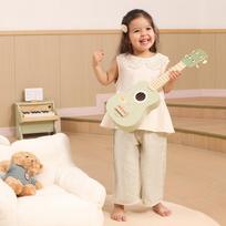 vaikiskos gitaros - Viga Medinė ukulelė vaikams Žalia (Green) su natomis - 6 nuotrauka