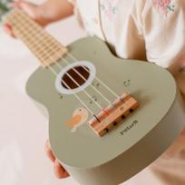 vaikiskos gitaros - Viga Medinė ukulelė vaikams Žalia (Green) su natomis - 9 nuotrauka