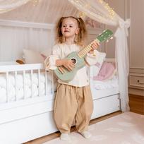 vaikiskos gitaros - Viga Medinė ukulelė vaikams Žalia (Green) su natomis - 14 nuotrauka