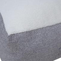balta taburete - Pufas Home4you Lamb Bag P0066323, baltas/pilkas, 80 cm x 80 cm x 30 cm - 3 nuotrauka