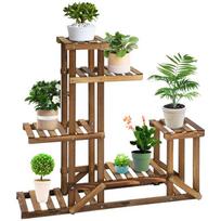 Gėlių stovas Outsunny, 95x28x96,5 cm, šviesiai rudas (Light Brown)