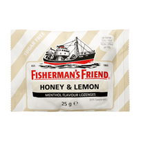 FISHERMAN'S FRIEND medaus ir citrinų skonio pastilės, 25 g