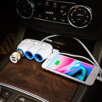automobilinis sakotuvas - Hoco C1 su 2 USB jungtimi ir trimis 3.1A jungtimis - 4 nuotrauka