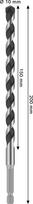 universal bosch - Betono grąžtas Bosch Pro 5 2608706991, betonui/akmeniui, sraigtinis, hex, 10 mm x 20 cm - 3 nuotrauka