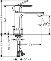 hansgrohe s rebris - Hansgrohe Rebris S 110, matinis juodas - 2 nuotrauka
