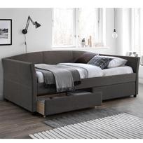 viengule lova su ciuziniu - Lova viengulė Home4you Genesis K288611, pilka, su čiužiniu, su grotelėmis - 2 nuotrauka