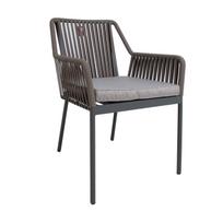 lauko stalai senukai - Lauko baldų komplektas Home4you Andros 5 Piece Set, pilkas/rudas, 4 vietų - 2 nuotrauka