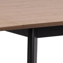 valgomojo stalai - Valgomojo stalas išskleidžiamas Home4you Roxby AC91467, rudas/juodas, 80 - 120 cm x 80 cm x 76 cm - 7 nuotrauka