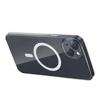 apsauginis grudintas stiklas iphone 13 - Baseus Phone case Magnetic Crystal Clear for iPhone 13 (transparent) with all-tempered-glass screen protector and cleaning kit - 5 nuotrauka