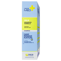 plauku silkas - CECE MED šampūnas pažeistiems plaukams SILK, 300 ml - 2 nuotrauka