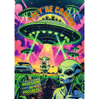 puzzle deliones 1000 - Trefl Hall Of Horror Ufo 12129, 68.3 x 48 cm, 1000 det. - 2 nuotrauka