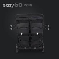 vezimeliai dvynukams - Sportinis vežimėlis Euro-Cart Echo, Juodas (Black) - 12 nuotrauka
