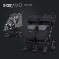 vezimeliai dvynukams - Sportinis vežimėlis Euro-Cart Echo, Juodas (Black) - 13 nuotrauka