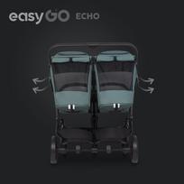 vezimeliai dvynukams - Sportinis vežimėlis Easy Go Echo, Sage žalias (Sage Green) - 10 nuotrauka