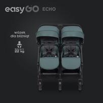 vezimeliai dvynukams - Sportinis vežimėlis Easy Go Echo, Sage žalias (Sage Green) - 11 nuotrauka
