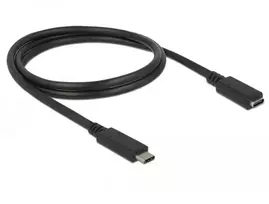 usb 3.0 extension - Delock USB Type C Male to Female 1m Black - 2 nuotrauka