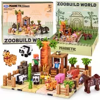 Jokomisiada Magnetic ZOO magnetiniai blokeliai ZA6379, 247 vnt