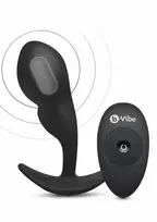 Prostatos masažuoklis b-Vibe P-Spot SnugPlug M, Juodas