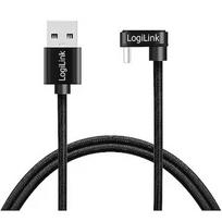 LogiLink USB 2.0 USB-A į USB-C kampinis 2.0m Juodas (Black) / CU0193