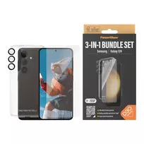 samsung s24 apsauginis stiklas - PanzerGlass Bundle 3in1 Sam S24 S921 Hardcase   Screen Protector   Camera Lens B1210 7350 - 4 nuotrauka