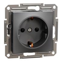 Kištukinis lizdas Schneider Electric Asfora EPH2900171, su įžeminimu, IP20, juoda sp.