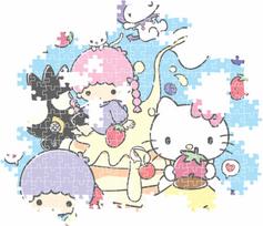 puzzle deliones 1000 - Clementoni Hello Kitty 37117, 1000 det. - 2 nuotrauka