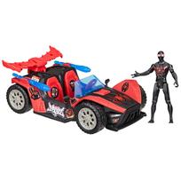 zmogus voras figurele - HASBRO Spider-Man greičio lenktynininkas su figūrėle Miles Morales, 10 cm - 4 nuotrauka