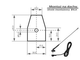 automobilio antena - BLOW FMD340 automobilio reguliuojama antena - 2 nuotrauka