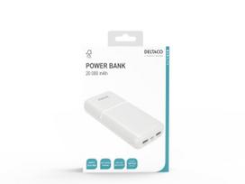 isorine baterija 20000mah - Deltaco PB-C1006, 20000mAh, balta (white) - 2 nuotrauka