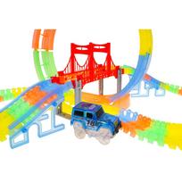 garazas - Mattel Šviečianti lenktynių trasa 157 vnt. - 4 nuotrauka