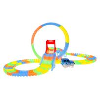 garazas - Mattel Šviečianti lenktynių trasa 157 vnt. - 5 nuotrauka
