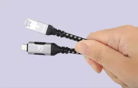 laidas usb c 2m - Manhattan 394826 USB-C į Gigabit Ethernet tinklo kabelis 2m Juodas (Black) - 4 nuotrauka