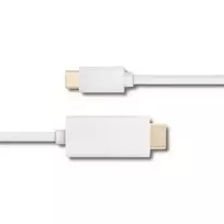 laidas usb c 2m - Qoltec Cable USB 3.1 C Male / HDMI Male 2m White - 2 nuotrauka