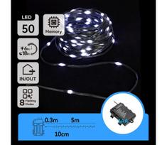 girliandos led 50 m - Aigostar LED lauko kalėdinė girlianda 50 LED, 8 funkcijos, 5,3 m, IP44, šalta ba - 2 nuotrauka
