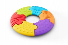 lavinamasis kilimelis - Soft Bibi Sensory Puzzle Circle, 6 vnt. - 2 nuotrauka