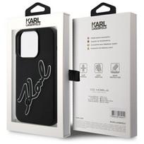 apple iphone 15 pro case - Karl Lagerfeld 3D Rubber Signature Case for Apple iPhone 15 Pro Max Juodas (Black) - 2 nuotrauka