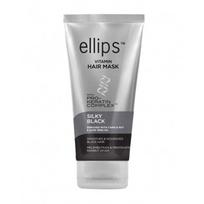 keratino kauke plaukams - Kaukė tamsių plaukų priežiūrai Ellips Silky Black Pro-Keratin Complex Mask - 2 nuotrauka