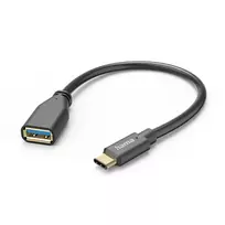 usb kistukas usb lizdas - Hama OTG, USB 3.0 A, USB-C, 15CM, juoda - 2 nuotrauka