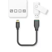 usb kistukas usb lizdas - Hama OTG, USB 3.0 A, USB-C, 15CM, juoda - 3 nuotrauka